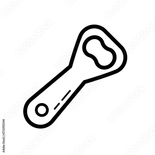 Bottle opener - line vector icon