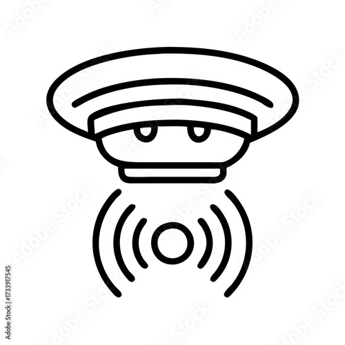 Vector art of shower head simple line art icon of a shower for washing and cleaning