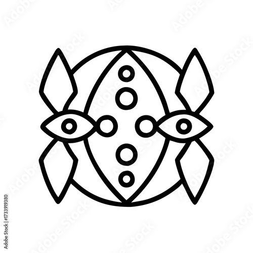 Vector art of pair of trekking poles, a simple line art illustration for hiking gear