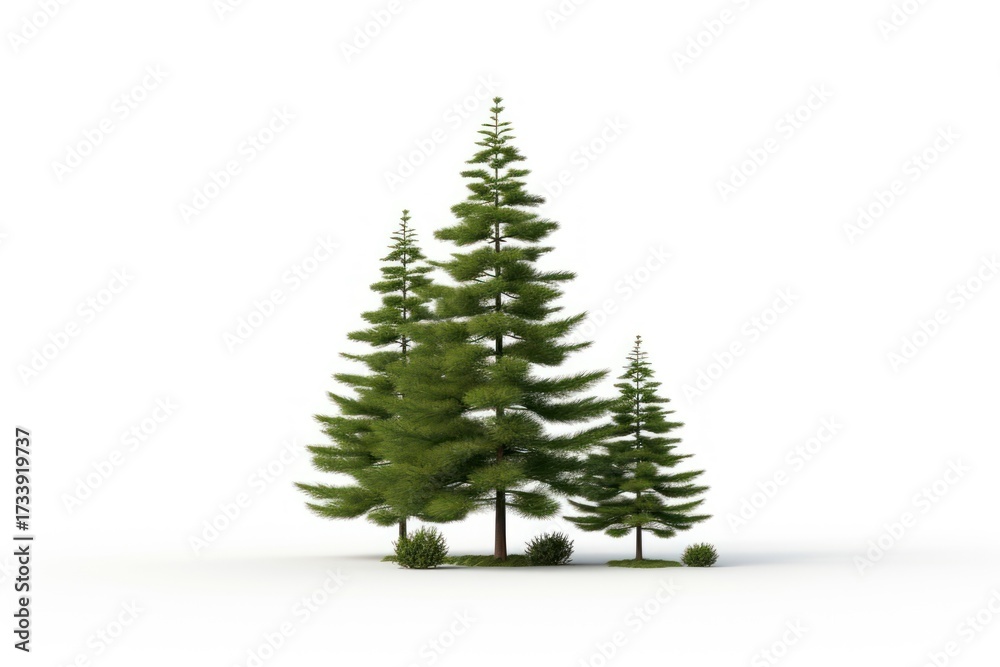 Fototapeta premium Pine tree plant white fir.
