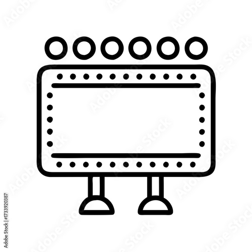 Vector art of illuminated billboard, a captivating display of light and information, designed to attract attention and convey messages