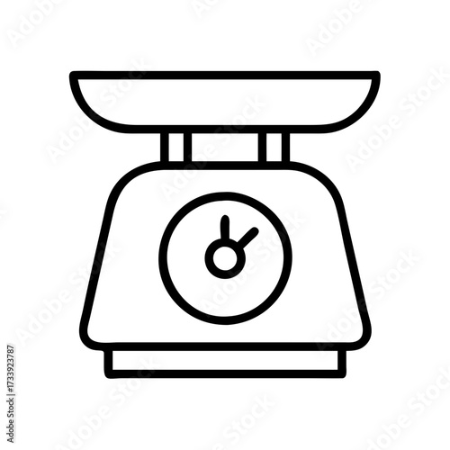 Vector art of classic kitchen scale, a reliable tool for precise cooking and baking needs