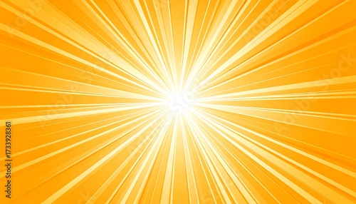 Radiating burst of vibrant orange and yellow