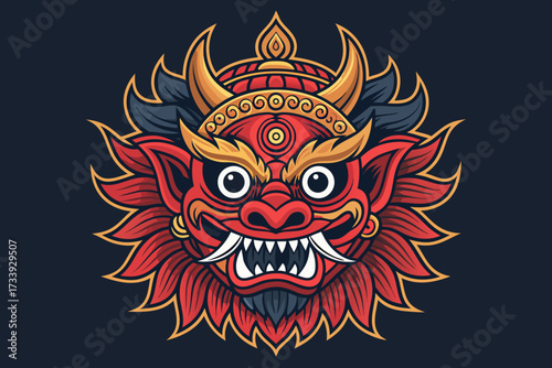 Demon Wayang Puppet With Fierce Face Bold Creative Visual Great for Commercial Projects
