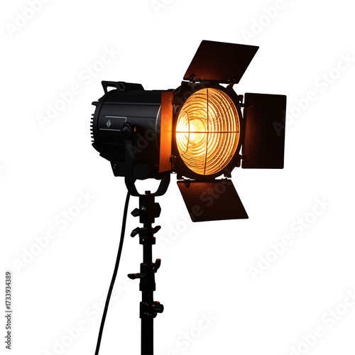 (AI) Professional studio spotlight on transparent background