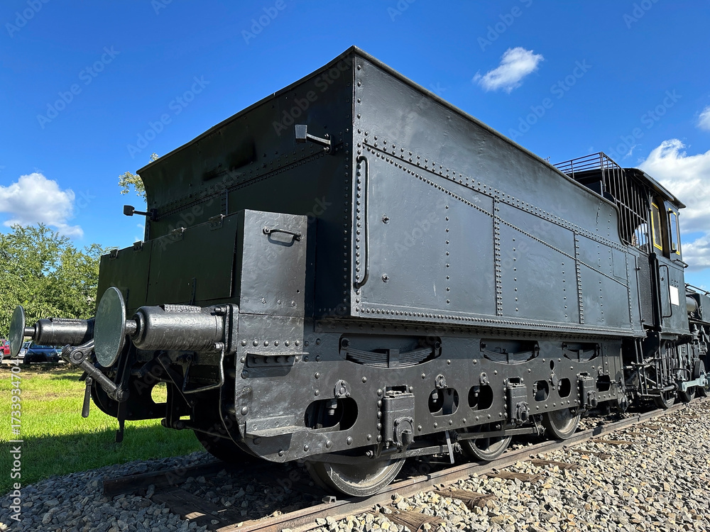Naklejka premium Part of an old locomotive at the railway station