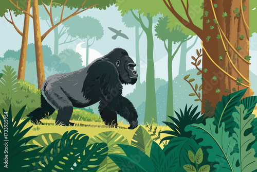 Featuring Gorilla Rainforest Habitat Bold Jungle Crisp Professional Photo