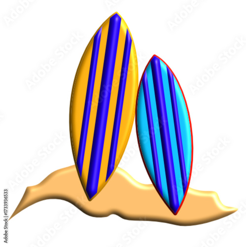Surfing board illustration