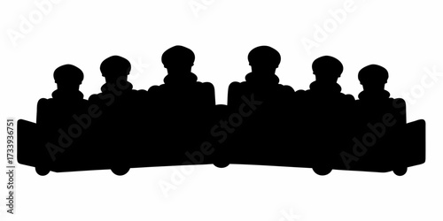 Group of people enjoying a roller coaster ride with excitement and thrill, capturing a moment of shared adventure and fun.