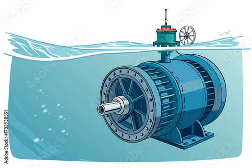 Hydro Turbine Underwater Bold Resou Professional Photo Perfect for Editorial Content