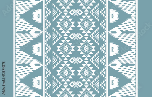 Native pattern american tribal indian ornament pattern geometric ethnic textile texture tribal aztec pattern navajo mexican fabric seamless Vector decoration fashion	
