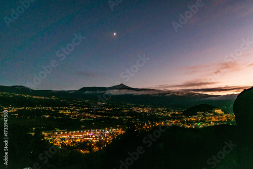 Paisaje en Puerto de la Cruz, Isla de Tenerife.