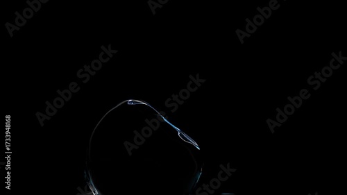 Water and Liquid Effect on Black Screen – Transparent Alpha Channel Overlay, Realistic Liquid Animation, Liquid Simulation Effect