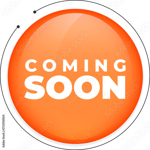3d style coming soon button for new teaser or page launch