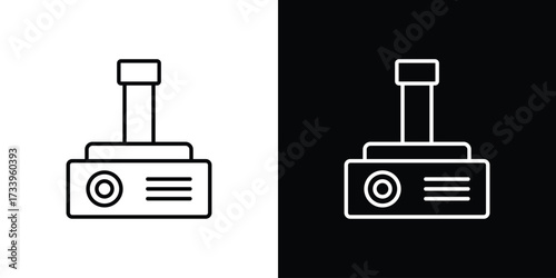 Microorganism icon outline pictogram isolated on white. Vector Icon shape.
