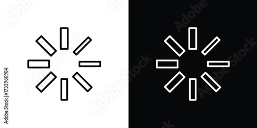Loading icon outline pictogram isolated on white. Vector Icon shape.