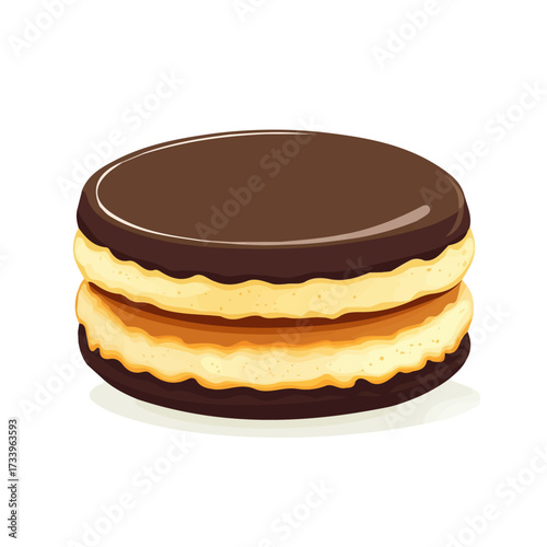Alfajores, flat style 2D vector image, isolated on a white background
