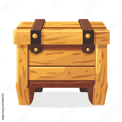 Cajon, flat style 2D vector image, isolated on a white background