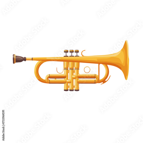 Minimal flat vector of a Trumpet Valve Oil, 2D icon-style illustration on white background