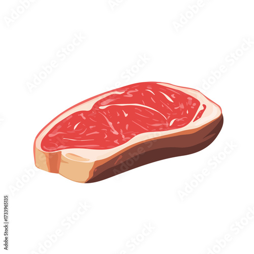Minimal flat vector of a Carne Asada, 2D icon-style illustration on white background