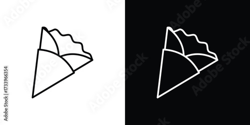 Crepe icon outline pictogram isolated on white. Vector Icon shape.