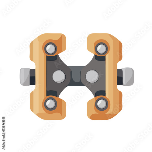 Bow Tension Adjuster, flat style 2D vector image, isolated on a white background