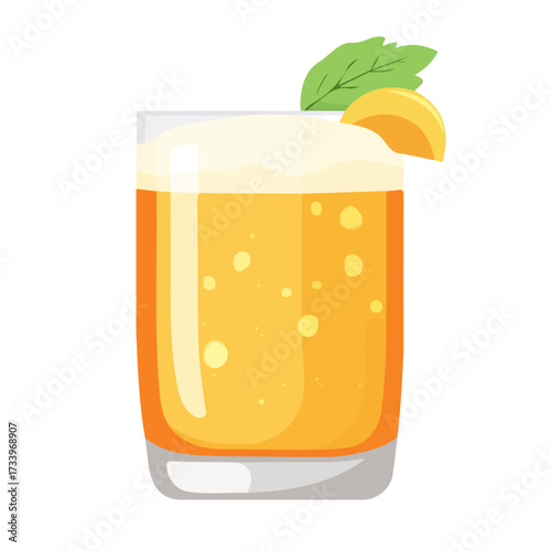 Cider, flat style 2D vector image, isolated on a white background