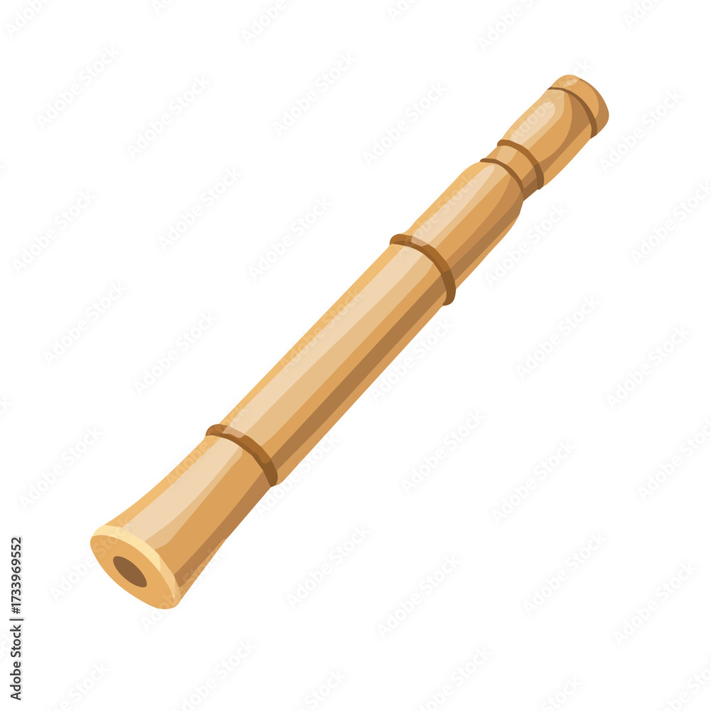 Fototapeta premium Modern flat 2D vector illustration of Bassoon Reed, clean and minimal design, isolated on white background.