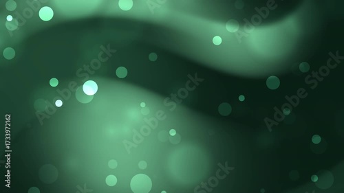 Emerald Green Bokeh Light Abstract Background Loop