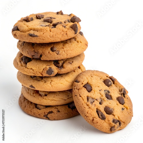 chocolate chip cookie isolated