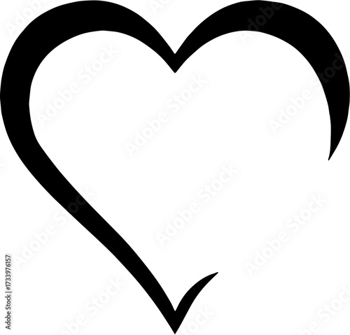 Silhuette heart icon