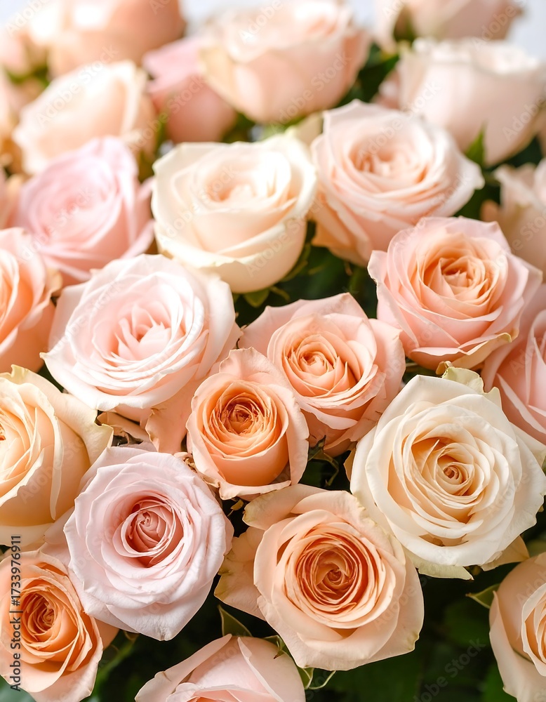 Obraz premium Bouquet of pastel roses