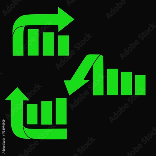 Arrow chart design vector,arrow chart design image,arrow chart illustration,tabel arrow stock