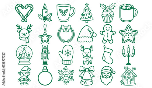 Hand-Drawn Christmas PNG Clipart Bundle