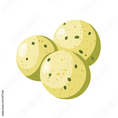 Falafel, flat style 2D vector image, isolated on a white background