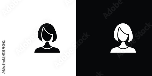 Woman icons set. vector icons designed in filled style