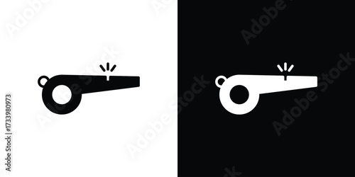 Whistle icons set. vector icons designed in filled style