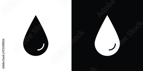 Water drop icons set. vector icons designed in filled style