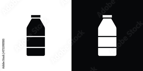 Water bottle icons set. vector icons designed in filled style
