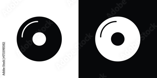 Vinyl icons set. vector icons designed in filled style