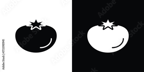 Tomato icons set. vector icons designed in filled style