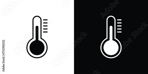 Thermometer half icons set. vector icons designed in filled style