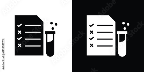 Test icons set. vector icons designed in filled style