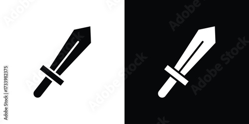Sword icons set. vector icons designed in filled style
