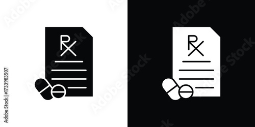 RX icons set. vector icons designed in filled style