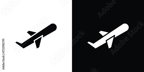 Plane icons set. vector icons designed in filled style