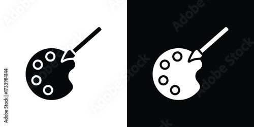 Palette icons set. vector icons designed in filled style