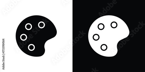 Palette icons set. vector icons designed in filled style