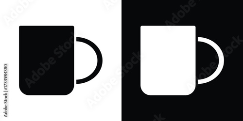 Mug icons set. vector icons designed in filled style