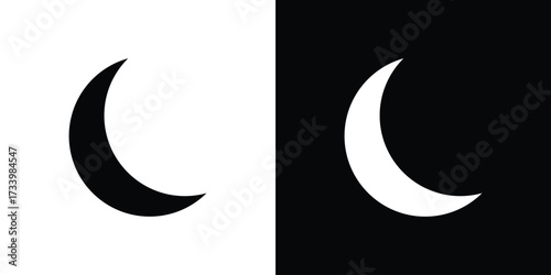 Moon icons set. vector icons designed in filled style